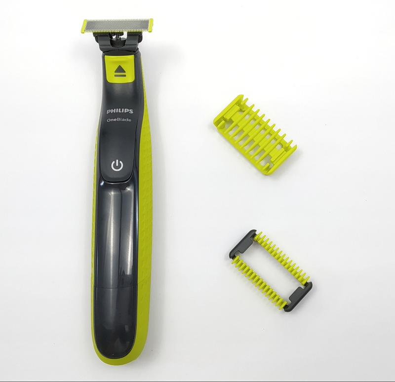 Pro zastřihovač Philips QP2520 si můžete dodatečně koupit sadu 2 speciálních nástavců pro bezpečné holení těla | Dílky 1 mm (dole) a 3 mm